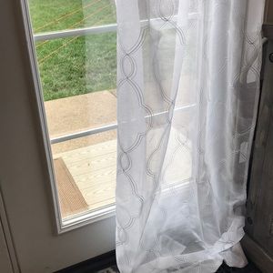 White sheer curtains